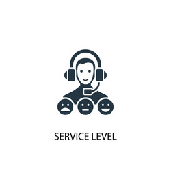 Service level icon simple element vector