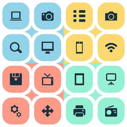 set of simple device icons vector