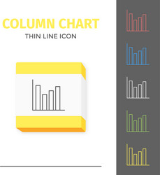simple line stroked chart or graph icon vector image