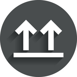 this side up sign icon fragile package symbol vector image