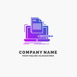 coder coding computer list paper purple business vector image