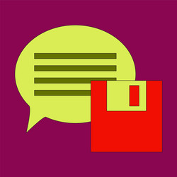 flat text message icon speech bubble symbol vector image
