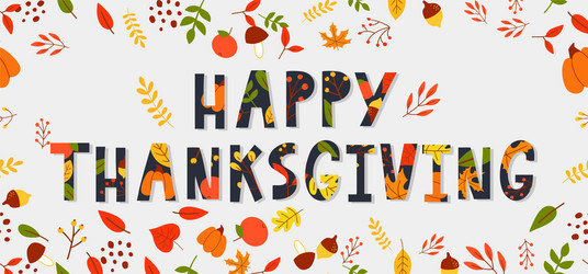 hand drawn happy thanksgiving lettering Vector Image