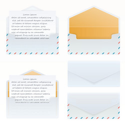 mail open and closed set vector image