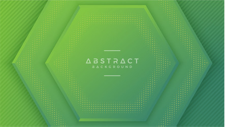 modern green hexagon background with 3d style vector image