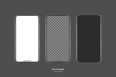 phone realistic template mock up with empty vector image