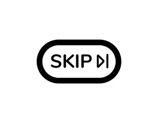 skip button icon for interface design with forward vector image