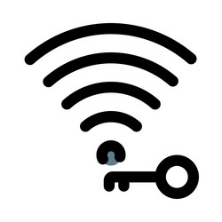wireless security key to improve network vector image