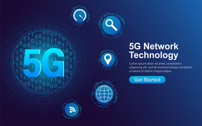 5g network technology abstract icon 3d vector image