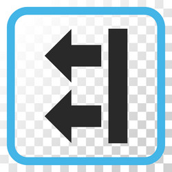 bring left icon in a frame vector image