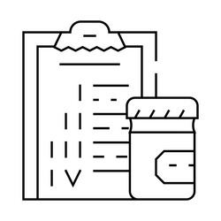 checklist with testing stages line icon vector image