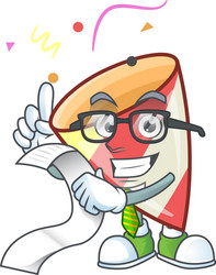 cute exploding confetti cartoon character vector image