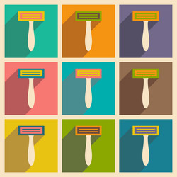 flat with shadow concept and mobile application vector image
