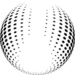 halftone circle orb abstract circular vector image