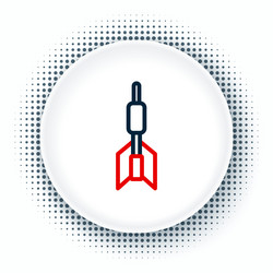 line dart arrow icon isolated on white background vector image