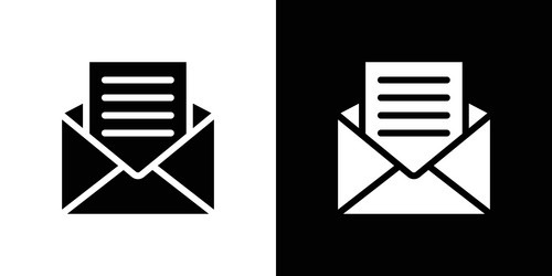 mail message icon flat fill set collection vector image