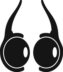 man testies icon simple style vector image