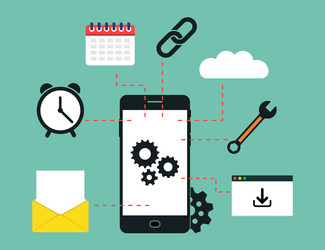 mobile app developer icon for design vector image