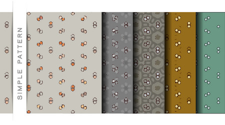 set of the simple pattern wallpaper backgr vector image