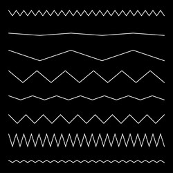 wavy waving zigzag crisscross line stripe element vector image