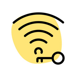 wireless security key to improve network vector image
