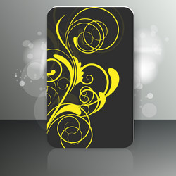 abstract card with floral background vector