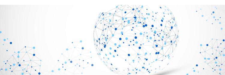 abstract technology sphere background global vector image