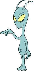 Alien Pointer Character vector image