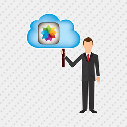 cloud computing design vector image