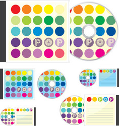 Compact disks with pop layout vector