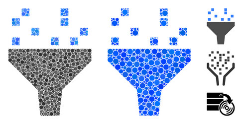 data filter composition icon round dots vector image