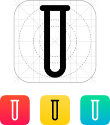 empty test tube icon vector