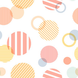geometric seamless pattern with circles and rings vector image