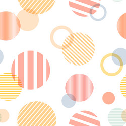 Geometric seamless pattern with circles and rings vector