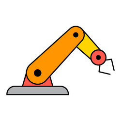 mechanical robot arm machine icon technology vector image