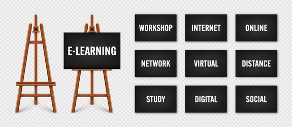 realistic paint desk with text on black canvas vector image