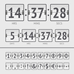 Retro Flip Clock Scoreboard vector image