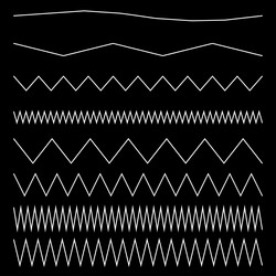 wavy waving zigzag crisscross line stripe element vector image
