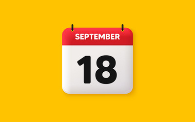 18th day of the month icon event schedule date vector image