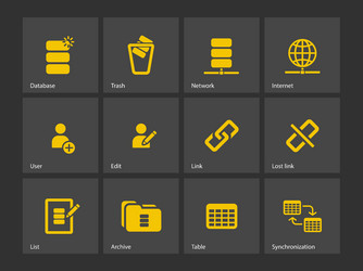 database icons vector image
