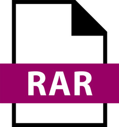 File name extension rar type vector