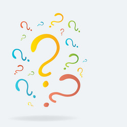 question signs colorful problem and priority vector image