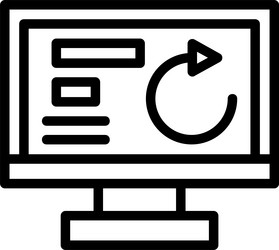 undo linear style icon design vector image