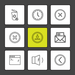user interface buttons application multimedia vector image