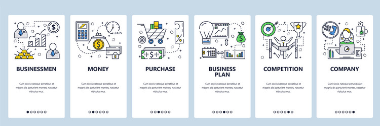 web site linear art onboarding screens vector image