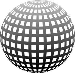 Abstract globe dotted sphere 3d halftone effect Vector Image