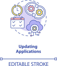 Update apps concept icon Royalty Free Vector Image