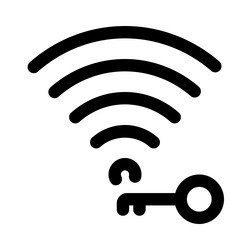 wireless security key to improve network vector image