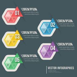 abstract infographic flat design workflow layout vector image