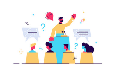 conference meeting with presentation lecture vector image